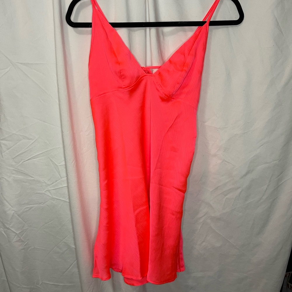 Free People silk Hot Pink tank